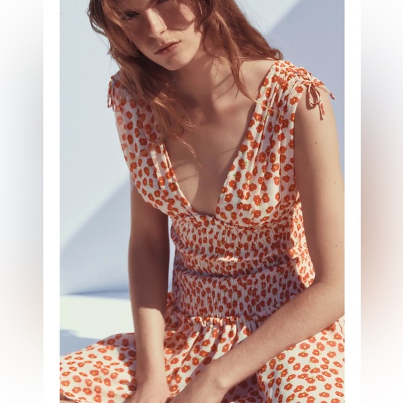 NWT ZARA FLORAL PRINT SHORT DRESS SIZE XS 
🚨FIRM PRICE NO DISCOUNT - Picture 10 of 15